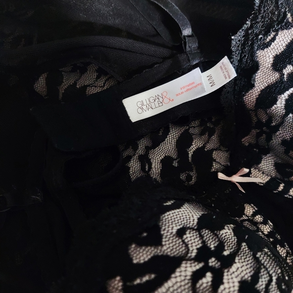 Push Up Babydoll Lace Slip Negligee Black Size Medium Gilligan O'Malley Intimate - Picture 8 of 9